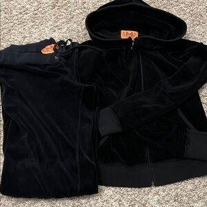 Juicy Couture Black Velour Tracksuit Set